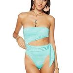 Ramy Brook PRINTED GIGI STRAPLESS ONE PIECE SWIMSUIT
IN SURF GREEN XXS Photo 0