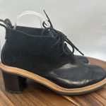 Clarks  Trace Glow Ankle Boots Black Leather Lace Up Heels Preppy Women's 8.5 M Photo 0
