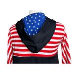 LuLaRoe  Amber Hoodie Size XS Flag Red White Blue Patriotic Americana Black Photo 5