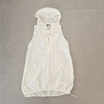 ZARA NWT!  White Nylon Balloon Hooded Dress Photo 4