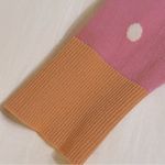 Boston Proper Pink Orange White Polka Dot Silk Blend 3/4 Sleeve Cardigan Medium Photo 2