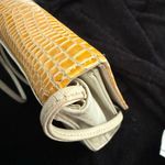 Vintage Faux Snakeskin Crossbody Purse Yellow Photo 5