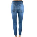 PacSun  Blue Skinny Leg Super High rise Raw Hem Ankle Denim Jeans Pants Size 25 Photo 2