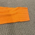 H&M  Sweater Womens XL Cropped Turtle Neck Neon Orange Knit Ribbed Long Sleeve Photo 4