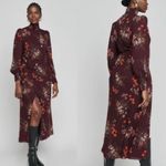 Reformation NWT  Aude Dress Emmeline Mock Neck Long Sleeve Slit Plus Size 18 Photo 1