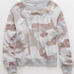 Aerie Arrow Pink And Gray Camo Crewneck Photo 0