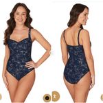 NIPTUCK SWIM Garden Line Foil Joanne One Piece Swimsuit Size 4 Photo 1