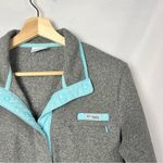 Columbia PFG Gray & Blue Half Snap Button Fleece Sweatshirt M Photo 24