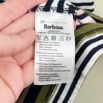 Barbour  Women's Size 12 Harewood Stripe Dress Navy Pink Green Cotton Stretch Photo 3