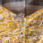 Monteau ‎ Yellow Floral Button Front Linen Blend Tank Top Size XL Photo 2