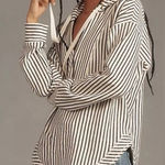 Pilcro  Wharfside Striped Hooded Sweatshirt M Photo 0