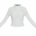 Princess Polly  Padra long sleeve cropped textured top white Photo 0