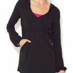 NWOT  Women's Black Spanx Cinch-It Hoodie sweatshirt Size M Photo 0