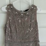 Mac Duggal Vintage Lilac Floral Beaded Sheath MIDI Dress New With Tag Photo 4