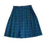 Talbots Pleated Wool Skirt Kilt Tartan Plaid Blue Green Womens Size 10 Scottish Photo 1
