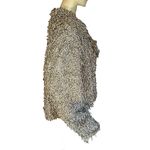 PICADILLY BEIGE & BLACK EYELASH FRINGE BLAZER (L) Size L Photo 4