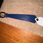 Christian Dior Dior White & Navy Belt with Gold Buckle Photo 8
