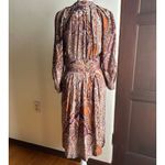 Plenty By Tracy Reese | Boho Silk Brown Paisley Midi Dress | Size Extra Small Photo 5