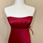 Alfred Angelo Red Satin Strapless Dress Photo 1