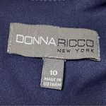 Donna Ricco Tropical Floral Cupcake Hem Scuba Sheath Dress Navy Size 10 Photo 5