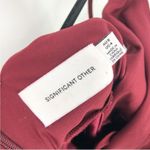 Significant Other | Revolve Elise Formal Wine Red Ruffle Satin Midi Dress 4 Photo 5