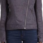 Philosophy  BY RPUBLIC CLOTHING Faux Suede Moto Jacket Charcoal Gray Size Small Photo 2