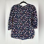 Miami Navy Floral Women's Blouse Photo 2
