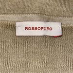 Rossopuro Women’s Size 42 M Tan Beige Button Front Lace Trim Sweater Cardigan Size M Photo 3