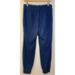 Ann Taylor  Navy Blue Polka Dot Printed Jogger Sweatpants Drawstring Waist Photo 1