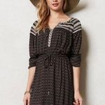 Anthropologie $138 Holding Horses S Mojave Smocked Peasant Mini Dress Black Photo 0