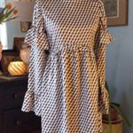 Missguided Long Sleeve Frill Dress in Multicolored Geometric Print Photo 6