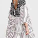 Free People NWT Lola Embroidered Black & White Oversized Mini Dress Size XS NEW Photo 9