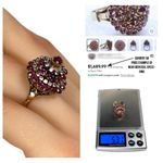 1940’s SOLID YELLOW GOLD GENUINE & SAPPHIRE THAI PRINCESS HAREM RING Photo 3