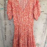 Poupette St Barth Bona Lemon Print Mini Dress Orange Photo 1