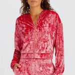Fabletics  Crushed Velour Zip Up Hoodie strawberry red  Photo 0