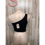 Forever 21 Black One-Shoulder Lace-Up Crop Top – Size Small Photo 5