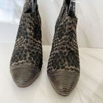 Anthropologie  Tibi Italian Leather Ankle Heels Boots Brown Nude 9 Embroidered Photo 5