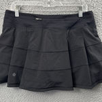 Lululemon Pace Rival Skirt Skort Black Athletic Athleisure Tennis Women's 8 Photo 0
