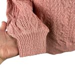 Free People New Villa Cable Pullover Sweater in Pink Bubble Bath Size XL Barbie Photo 11