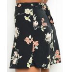 Brandy Melville  Floral Print Genevieve Wrap Mini Skirt Size O/S Dark Romantic Photo 1