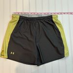 Under Armour Women's Dark Gray and Yellow/Lime Athletic Shorts Photo 6