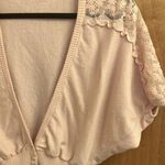 Forever 21 Baby pink cropped shortsleeved cardigan sweater woman’s size small Photo 4