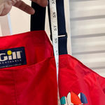 Women's Gill Red Navy Breathable Sailing Bib Overalls Size 2 Photo 3