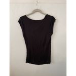Premise Women's Black Cap Sleeve Cowl Neck Top Size Medium Photo 1