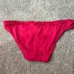 Hollister Ruffled Waistband Bikini Tankini Bottoms Women's Size Medium Red Photo 7