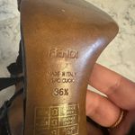 Fendi Black Leather Strappy Heels - Size 36.5 Photo 8