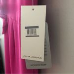 Julia Jordan  Fuchsia Pink V Neck Tie Waist Jumpsuit NEW Photo 6