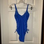 Sea Angel NWT Blue Textured Side Ruched One Piece Swimsuit S Photo 6