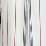 Who What Wear  Shirt Womens Extra Small White Black Red Stripe Blouse Office Work Photo 5