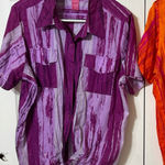 Woman Within 2*  Button‎ Down Top Orange Pink Purple Grey- size L Photo 0